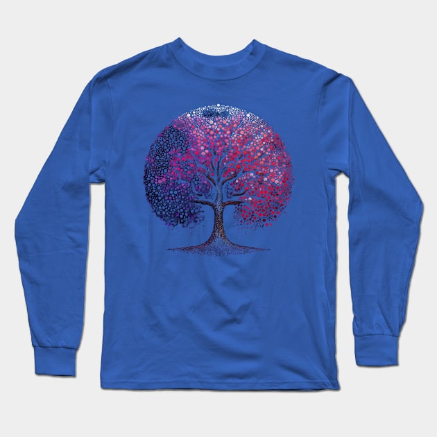 Pink Tree of Life Long Sleeve T-Shirt by JohnTy